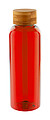 Láhev na pití z RPET s bambusovým víčkem, 500ml, červená