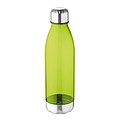 Láhev na pití z tritanu s nerezovým pítkem a spodní částí, objem 600 ml, transparentní limetková