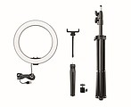 LED kruhové světlo 26cm, černá