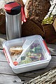 Lunchbox s odnímatelnou přihrádkou, červené detaily