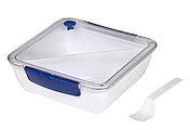 Lunchbox s odnímatelnou přihrádkou, modré detaily