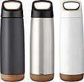 Měděná sportovní láhev s vakuovou izolací, objem 600 ml, bílá