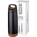 Měděná sportovní láhev s vakuovou izolací, objem 600 ml, černá