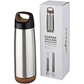 Měděná sportovní láhev s vakuovou izolací, objem 600 ml, stříbrná