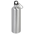 MERY Hliníková láhev na pití s karabinou,objem 750 ml, stříbrná