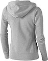 Mikina ELEVATE ARORA HOODED FULL ZIP LADIES SWEATER šedý melír XS