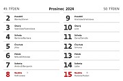 MINI 14denní kalendář 2026, stolní kalendář