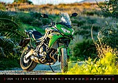 Motorbikes 2026, nástěnný kalendář, prodloužená záda