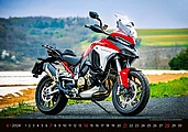 Motorbikes 2026, nástěnný kalendář, prodloužená záda