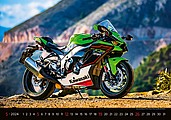 Motorbikes 2026, nástěnný kalendář, prodloužená záda