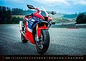 Motorbikes 2026, nástěnný kalendář, prodloužená záda