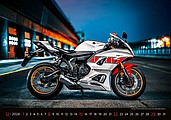 Motorbikes 2026, nástěnný kalendář, prodloužená záda