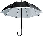 MURILLO Deštník, s dvojitým nylonovým krytím, průměr 105 cm, černá/stříbrná