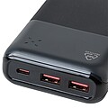 NARIA Powerbanka z recyklovaného ABS s kapacitou 20 000 mAh, černá