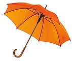 NARSIOL Automatický deštník s dřevěnou holí, oranžová