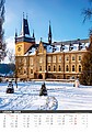 Naše hrady a zámky 2026, nástěnný kalendář, prodloužená záda