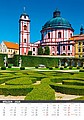 Naše hrady a zámky 2026, nástěnný kalendář, prodloužená záda