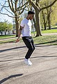 Nastavitelné švihadlo pro fitness, černá