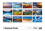 National Parks 2026, nástěnný kalendář, prodloužená záda