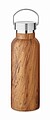 Nerezová izolační láhev, 500ml, s dřevěným vzhledem