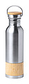 Nerezová láhev na pití 750ml, s bambusovými detaily