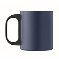 Nerezový hrnek, 300ml, s černým plastovým uchem, tmavě modrý