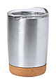 Nerezový termohrnek 380ml s korkovým dnem, stříbrný