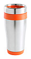 Nerezový termohrnek, 450ml, oranžové detaily