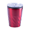 Nerezový termohrnek s plastovým víčkem, 350ml, červený