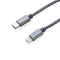 Opletený kabel 3 v 1, šedá