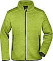 Pánská fleecová bunda James Nicholson knit fleece jacket men, jasně zelená/modrá, vel. S