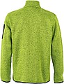 Pánská fleecová bunda James Nicholson knit fleece jacket men, jasně zelená/modrá, vel. S
