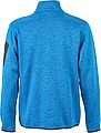 Pánská fleecová bunda James Nicholson knit fleece jacket men, královská modrá/červená, vel. L
