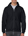 Pánská mikina GILDAN HEAVY BLEND ADULT FULL ZIP HOODED 271g, černá, S
