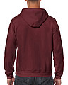 Pánská mikina GILDAN HEAVY BLEND ADULT FULL ZIP HOODED 271g, červenohnědá, S