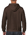 Pánská mikina GILDAN HEAVY BLEND ADULT FULL ZIP HOODED 271g, středně hnědá, 2XL