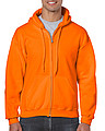 Pánská mikina GILDAN HEAVY BLEND ADULT FULL ZIP HOODED 271g, světle oranžová, S