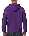 Pánská mikina GILDAN HEAVY BLEND ADULT FULL ZIP HOODED 271g, tmavě fialová, S