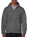 Pánská mikina GILDAN HEAVY BLEND ADULT FULL ZIP HOODED 271g, tmavě šedá, S
