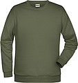 Pánská mikina James Nicholson sweatshirt men, tmavá zelená vojenská, vel. S