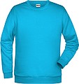 Pánská mikina James Nicholson sweatshirt men, tyrkysová, vel. S