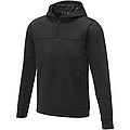 Pánská mikina s kapucí a čtvrtinovým zipem Elevate SAYAN, černá, vel. 3XL