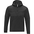 Pánská mikina s kapucí a čtvrtinovým zipem Elevate SAYAN, černá, vel. 3XL