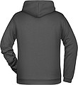 Pánská mikina s kapucí James Nicholson sweat hoodie men, antracitová, vel. S
