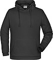 Pánská mikina s kapucí James Nicholson sweat hoodie men, černá, vel. XL