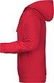 Pánská mikina s kapucí James Nicholson sweat hoodie men, červená, vel. XL