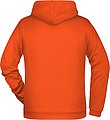 Pánská mikina s kapucí James Nicholson sweat hoodie men, oranžová, vel. S