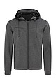 Pánská mikina STEDMAN RECYCLED SCUBA JACKET MEN, antracitový melír, L