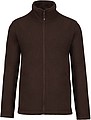 Pánská mikrofleecová mikina Kariban fleece jacket men, hnědá, vel. S