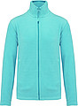 Pánská mikrofleecová mikina Kariban fleece jacket men, modrý melír, vel. S